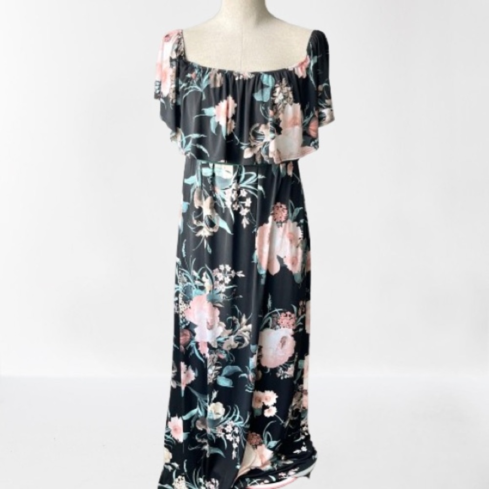 Black Floral Maxi Dress